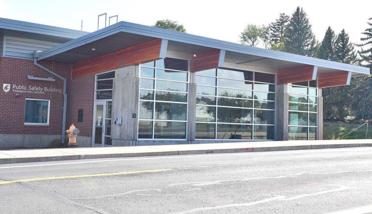 WSU’s Public Safety Building is seen Tuesday in Pullman.  (Tyler Tjomsland/The Spokesman-Review)