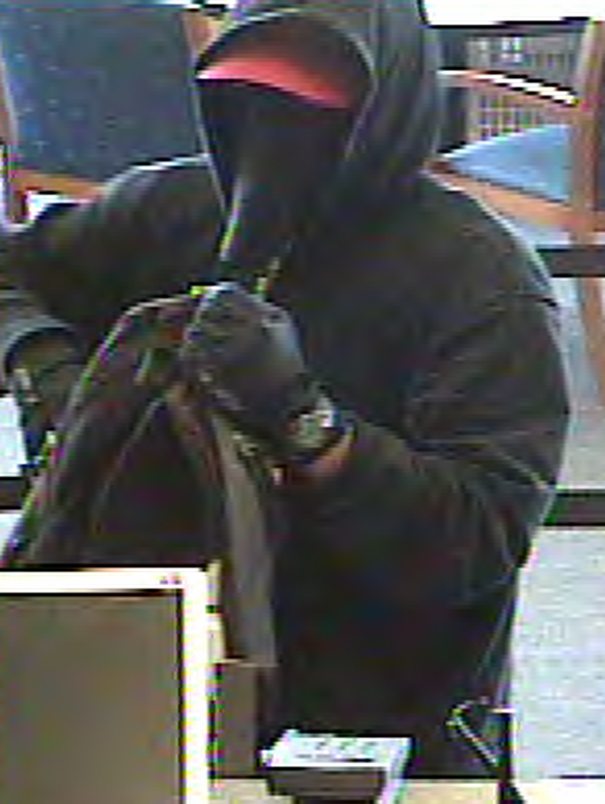 This photo shows a robbery at Chase Bank, 2215 W. Northwest Blvd., on April 19. (FBI)