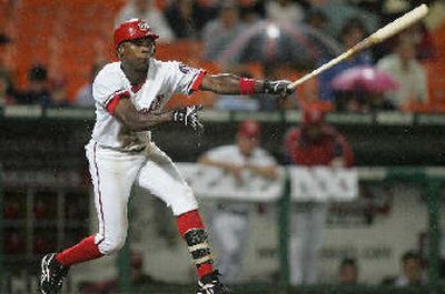 
 Washington's Alfonso Soriano has 45 home runs and 40 stolen bases this season. 
 (Associated Press / The Spokesman-Review)