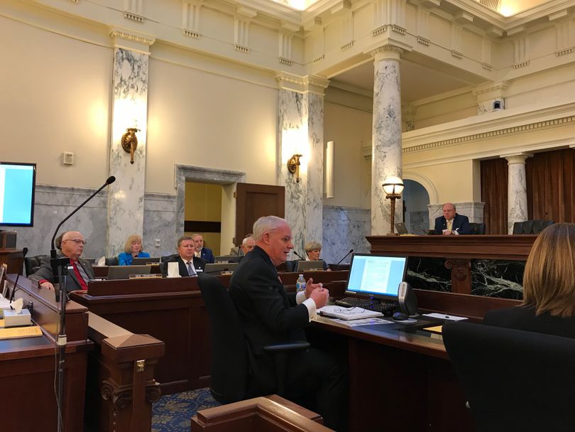 Idaho Transportation Department Director Brian Ness makes his budget presentation to lawmakers on Monday, Feb. 5, 2018. (Betsy Z. Russell)