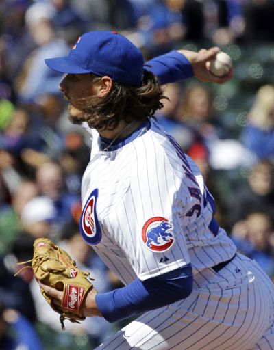 Cubs’ Jeff Samardzija (1-4) leads MLB with 1.68 ERA. (Associated Press)