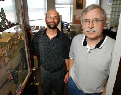 Here's a photo of Tom Wobker, right, and his Pennaluna & Co. partner Ron Nicklas, taken by Jesse Tinsley/SR in spring 2003.