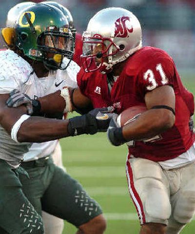 
Cougars redshirt freshman Dwight Tardy said he's been frustrated with his efforts. 
 (Associated Press / The Spokesman-Review)