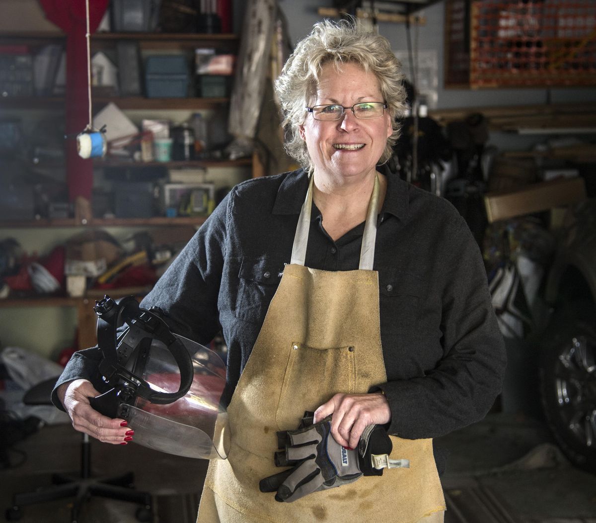 Terry Rathbun, of Roots of Silver, crafts antique silverware into pieces of jewelry she sells or does at the request of families. (Dan Pelle / The Spokesman-Review)