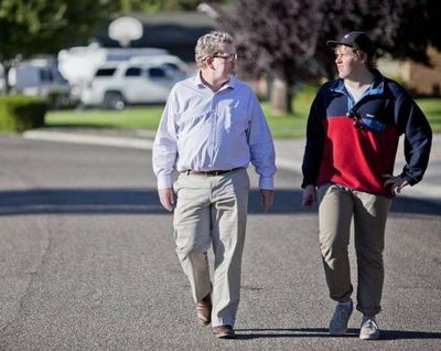 Democrat James Piotrowski is shown on the campaign trail. (James Piotrowski Twiiter photo)