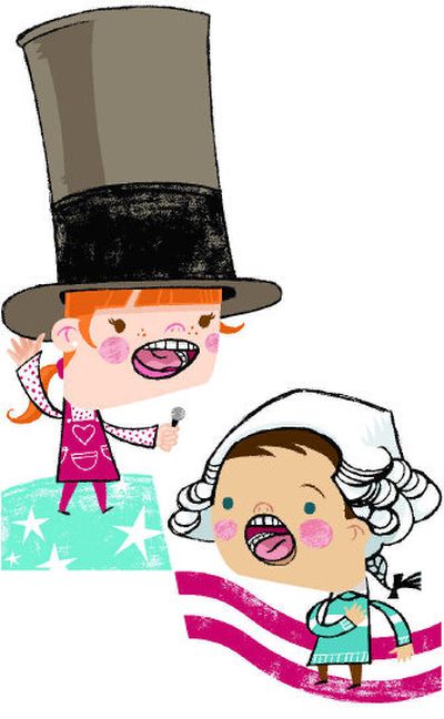 
Children celebrate President's Day. 
 (Staff illustration by Bridget Sawicki / The Spokesman-Review)
