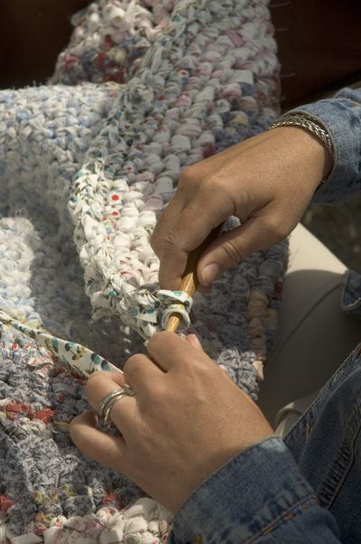 Make a simple, crocheted rag rug. (Maryjane Butters / United Feature Syndicate)