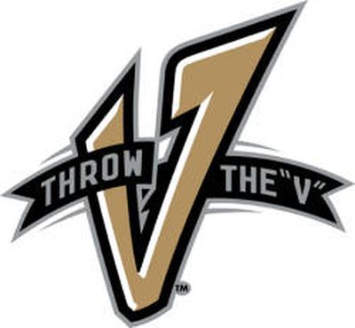 The University of Idaho's new logo urges fans to “Throw the V,” a hand signal like a peace sign, to declare their support for Vandal athletics. (University of Idaho)