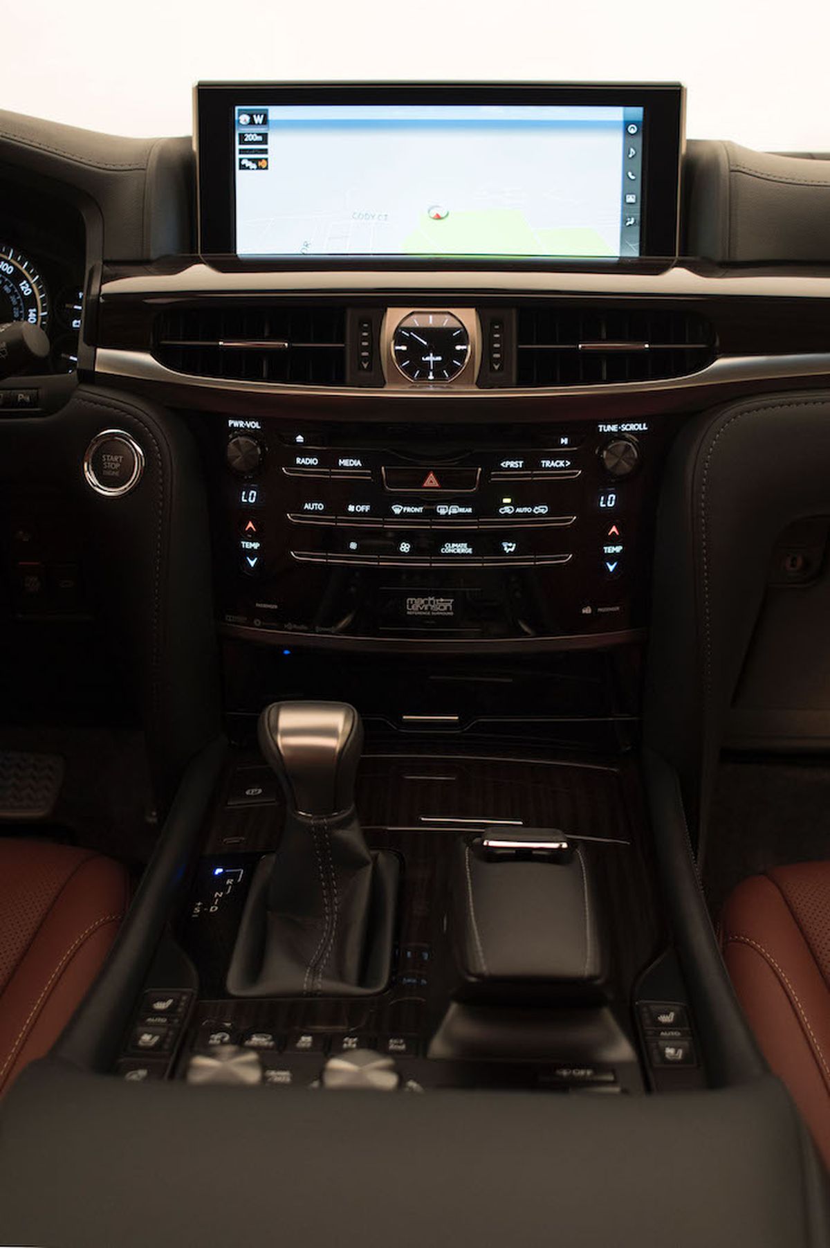 The infotainment system includes a large dash-top display and the awkward Remote Touch controller. Also standard are navigation, Bluetooth, a USB port, the Lexus Enform infotainment smartphone app suite and a nine-speaker sound system. (Lexus)