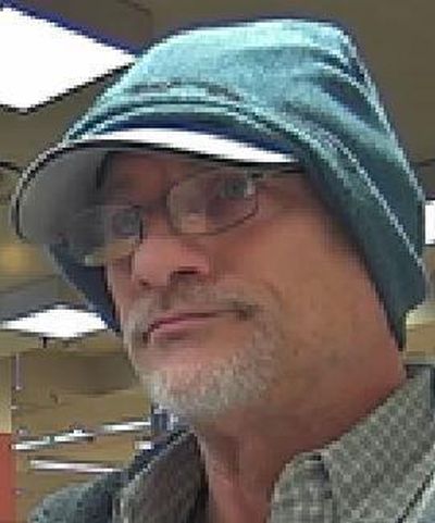 The “Double Hat Bandit” is suspected of committing more than a dozen bank robberies in six states, including in Spokane. (FBI)