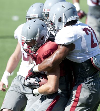 WSU freshman receiver River Cracraft is getting a lot of attention. (Tyler Tjomsland)