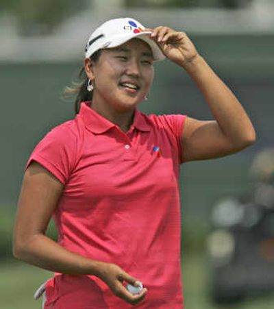 
South Korea's Seon Hwa Lee reacts after winning the LPGA Ginn Tribute in a one-hole playoff.Associated Press
 (Associated Press / The Spokesman-Review)