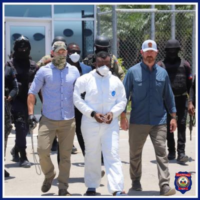 In this file photo, Haitian gang leader Germine Joly, better known as “Yonyon,” heads to trial on Jan. 17, 2024, in Washington D.C. (Haiti National Police/TNS)  (Cellule Communication/Haiti National Police/TNS)
