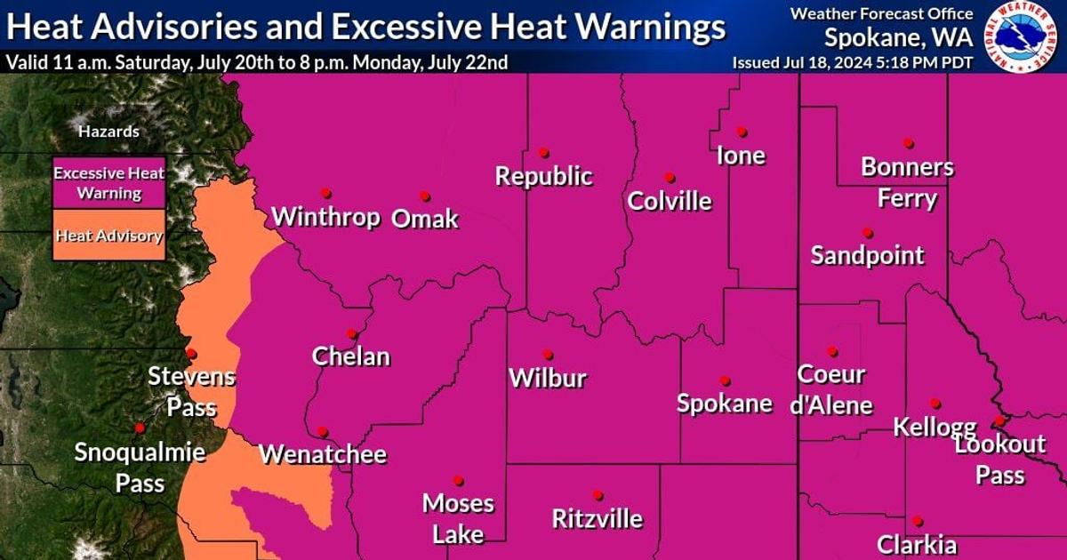 Weekend temperatures could tie Spokane's all-time heat record at 109 ...