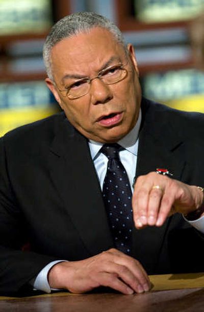 Former Secretary of State Colin Powell on 