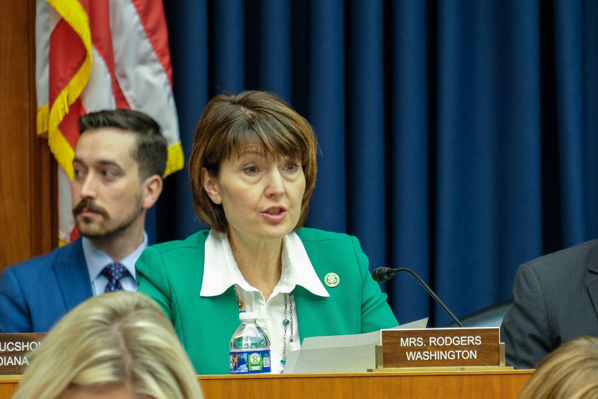 Rep. Cathy McMorris Rodgers, a Spokane Republican who chairs the House Energy and Commerce Committee, questions a witness during a hearing at the U.S. Capitol in March of this year.  (Orion Donovan-Smith/The Spokesman-Review)