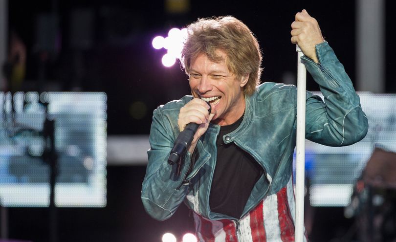 This May 18, 2013, photo shows singer Jon Bon Jovi performing on stage as part of his 