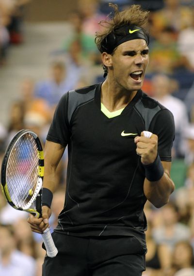 Rafael Nadal advances past Teymuraz Gabashvili at the U.S. Open.  (Associated Press)
