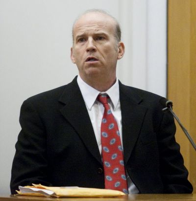 Scott Roeder, accused of murdering prominent Kansas abortion provider Dr. George Tiller, testifies at his trial on Jan. 28, 2010, in Wichita, Kan. Roeder testified that he killed Tiller in the foyer of Tiller's Wichita church on May 31. The 51-year-old Roeder also said he believes abortion is murder.  (Associated Press)