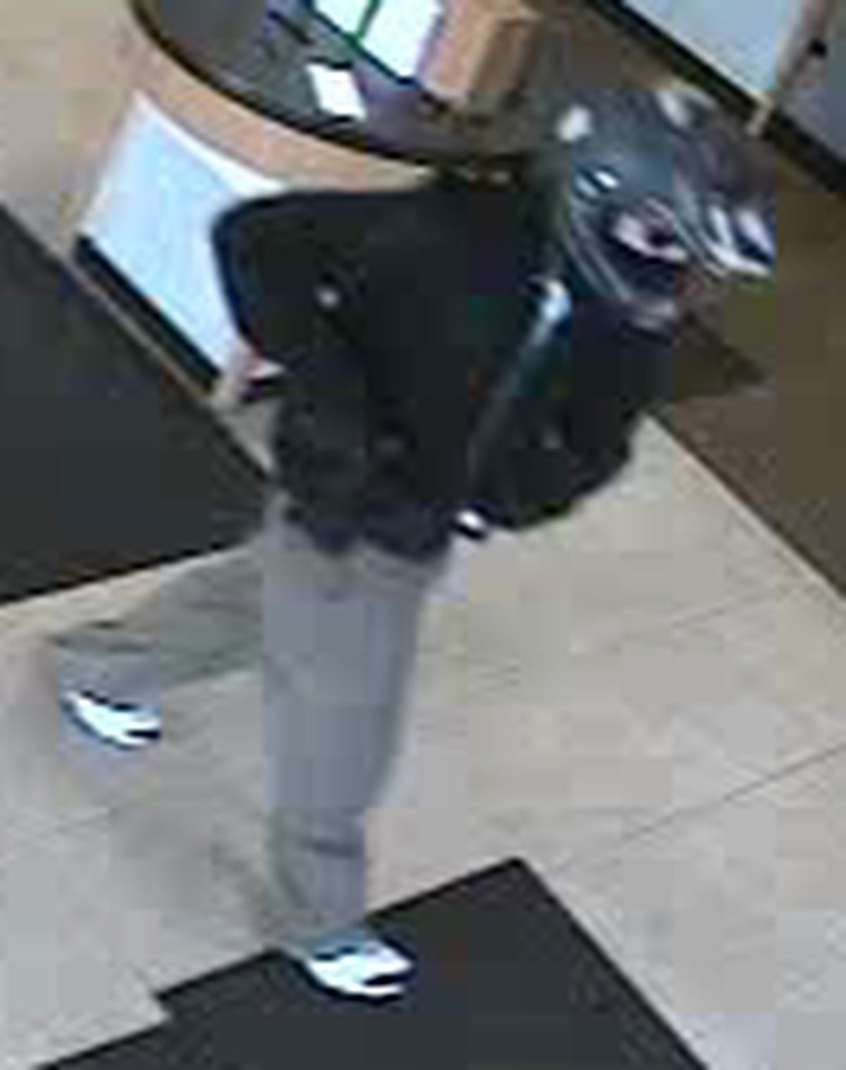 This photo shows a robbery at Chase Bank, 3007 E. 57th, on Tuesday, May 18. (FBI)