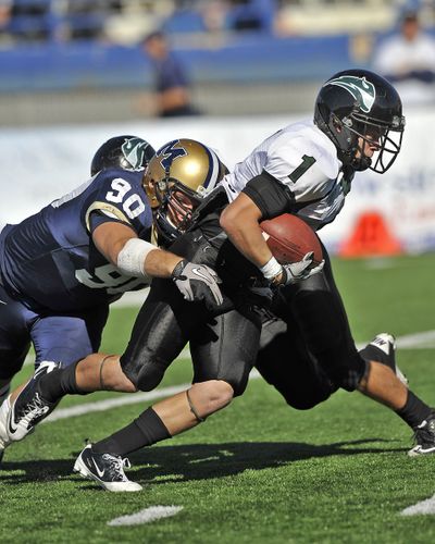 Portland State's Cory McCaffrey (1) will be a handful for the EWU defense Saturday. (Associated Press)