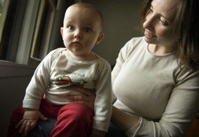 
Tara Ford of Spokane began teaching her son Gavin, now 8 months old, how to use the toilet at four weeks using 