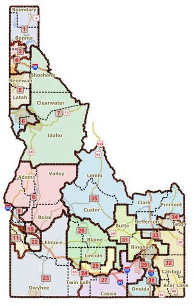Idaho's new legislative district plan, L-87