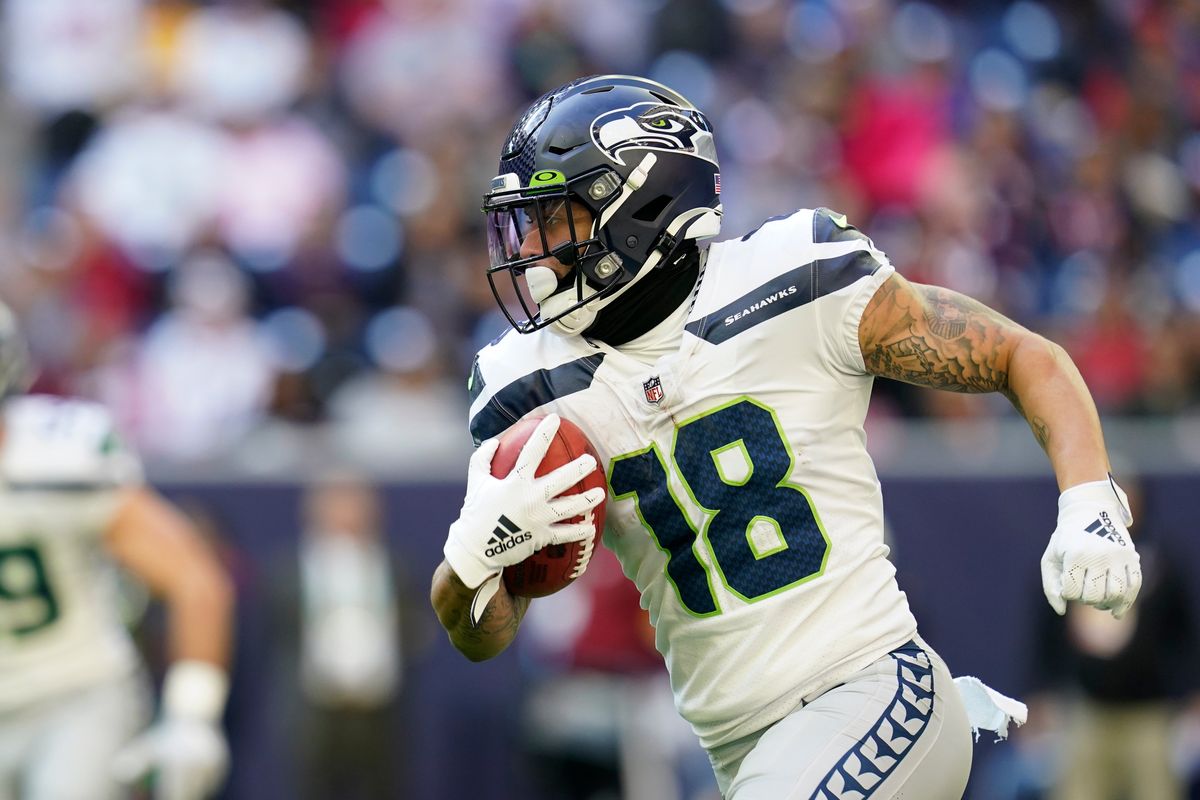 Seattle wide receiver Freddie Swain has 20 receptions this season, for 219 yards and three touchdowns.  (Associated Press)