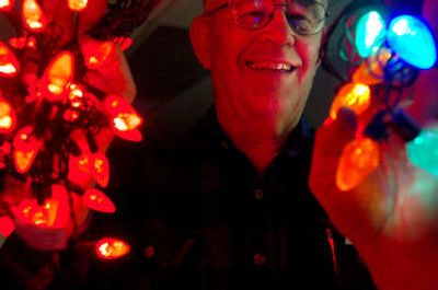 
Don Rumpel, owner of Kellogg Plastics in Smelterville, Idaho, displays LED Christmas lights. The LED lights are more expensive than incandescent lights but use less energy and last longer.
 (Jesse Tinsley / The Spokesman-Review)