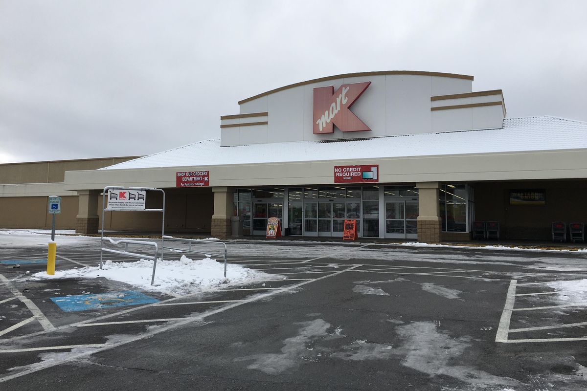 The storefront at Kmart, 4110 E. Sprague Ave., is seen in this photo taken Friday, Dec. 28, 2018. The store, originally opened in 1966 and the first Kmart location in Spokane, was among the 80 stores that Kmart’s parent company announced would close in March 2019 amid bankruptcy proceedings. (Kip Hill / The Spokesman-Review)
