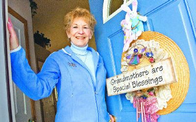 
Betty Herring has decorated her North Spokane front door for Easter and added a grandmother sign to boot.  
 (Christopher Anderson/ / The Spokesman-Review)