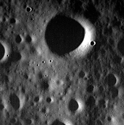 This Wednesday photo provided by NASA shows one of the last images sent by Messenger. (Associated Press)