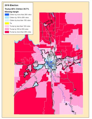 2016 Spokane County Presidential Results. (Jim Camden/The Spokesman-Review)