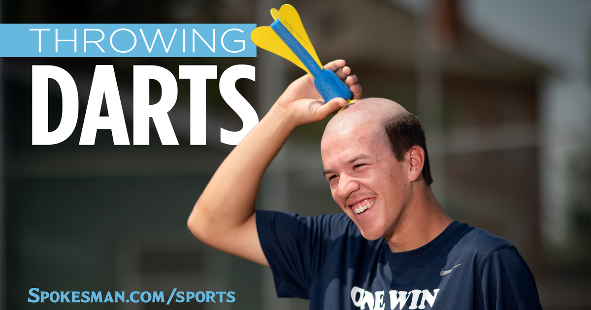 Throwing darts Community Colleges of Spokane baseball trio became