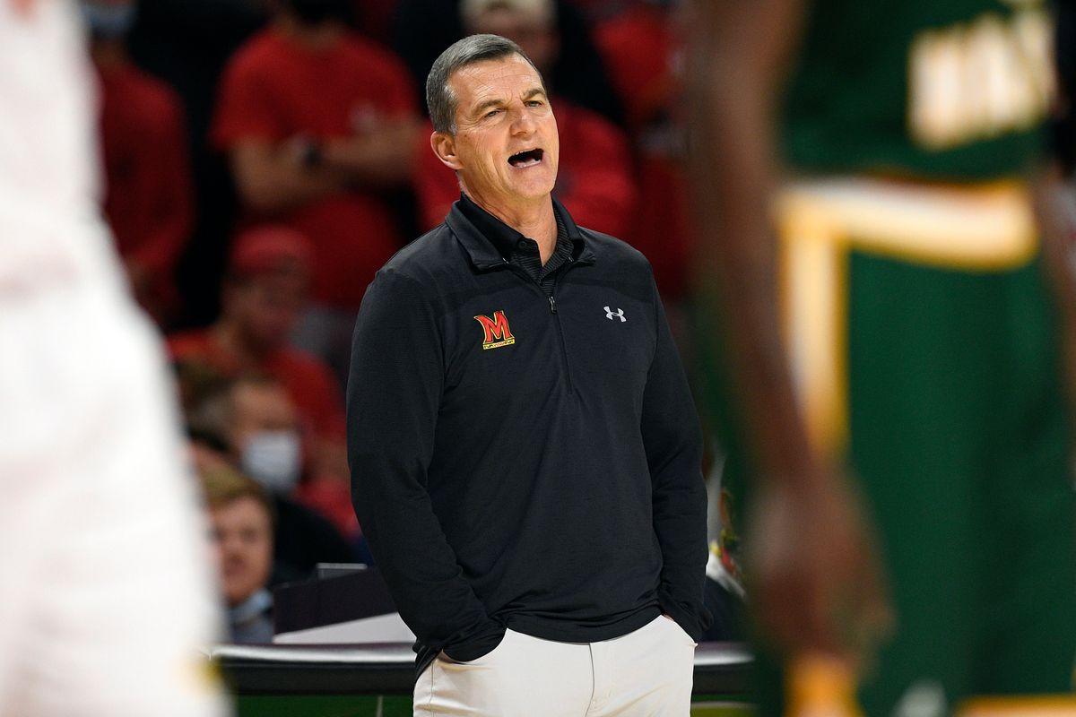 Maryland coach Mark Turgeon reacts during a Nov. 17 home game. Turgeon stepped down on Dec. 3.  (Associated Press)