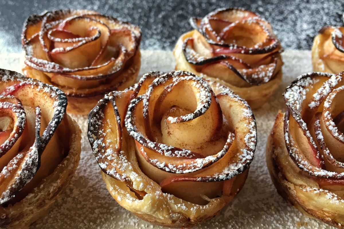 Apple roses are as beautiful as they are sweet. And they’re easier to make than they look. (Audrey Alfaro)