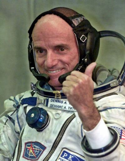 California businessman Dennis Tito became the world's first space tourist when he rode a Soyuz capsule to the International Space Station in 2001.
(File/Associated Press / The Spokesman-Review)