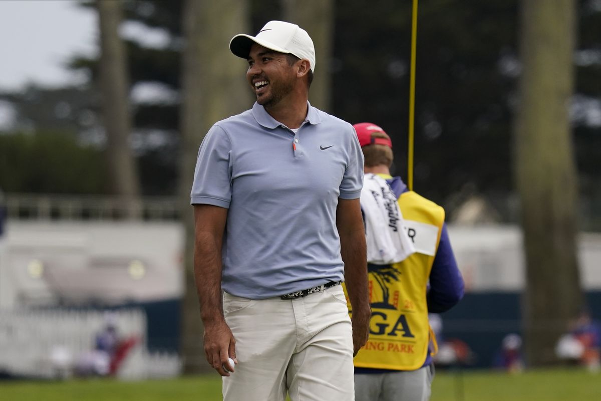 Jason Day smiles Thursday walking off on the ninth green during the first round of the PGA Championship at TPC Harding Park in San Francisco. (Associated Press)