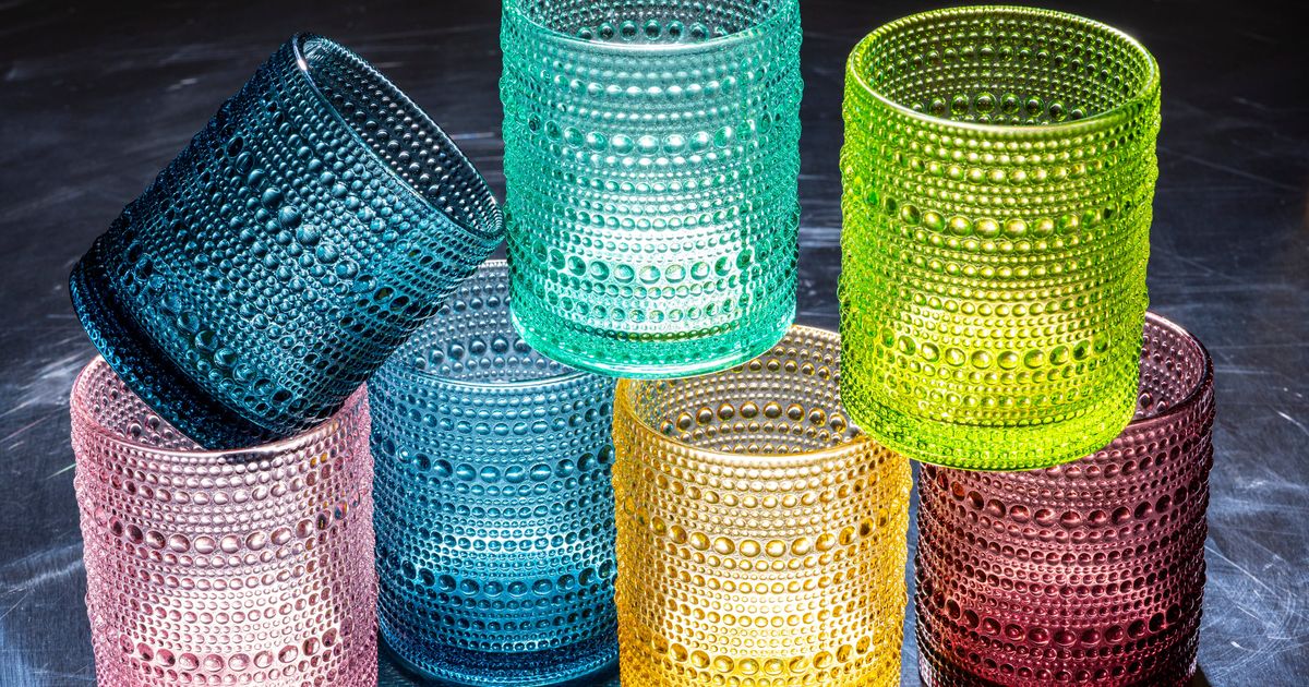 Have you seen this beaded glassware at restaurants? Of course you have.