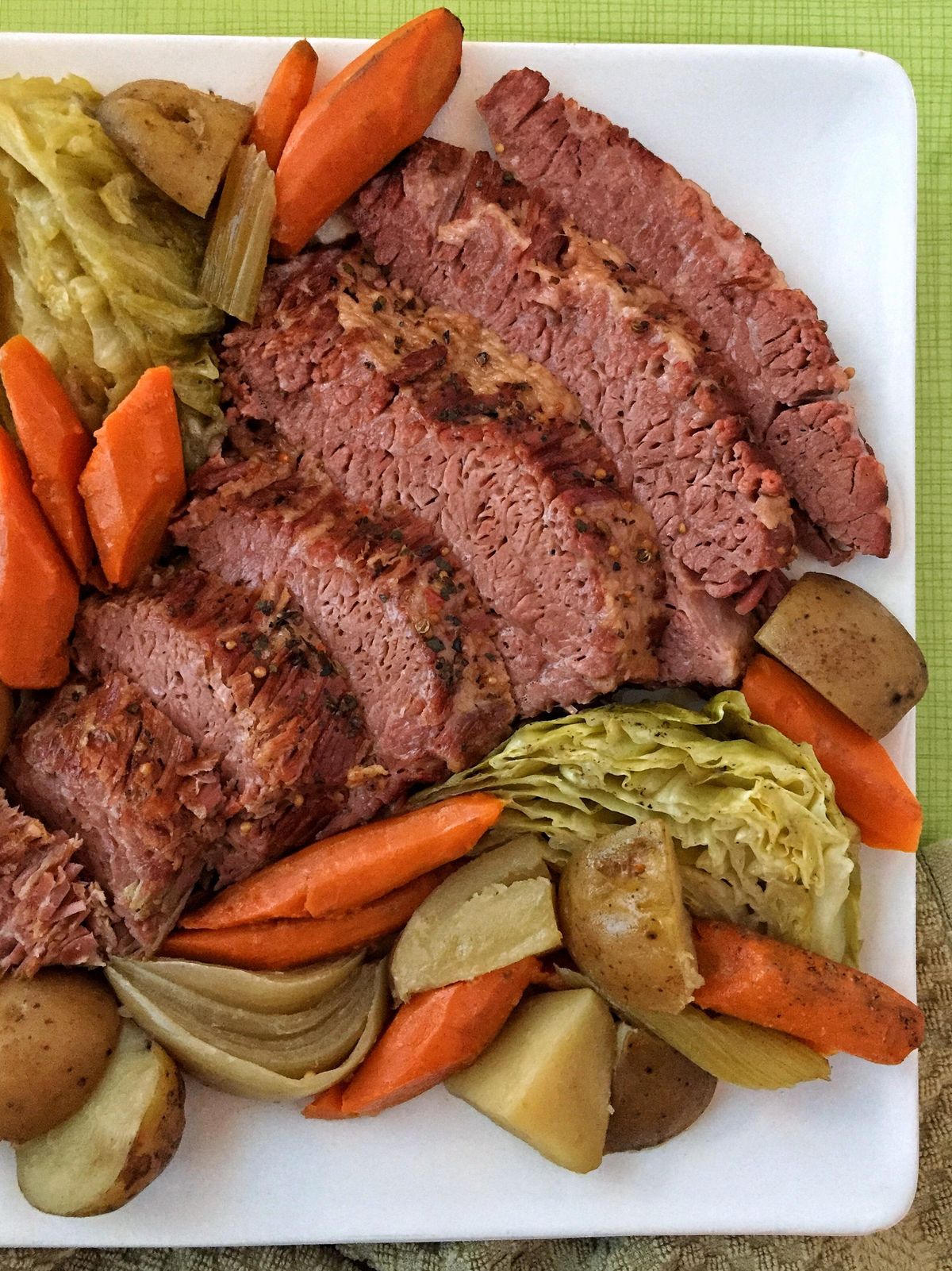 With a slow-cooker, corned beef and cabbage is easy to make. (Audrey Alfaro)