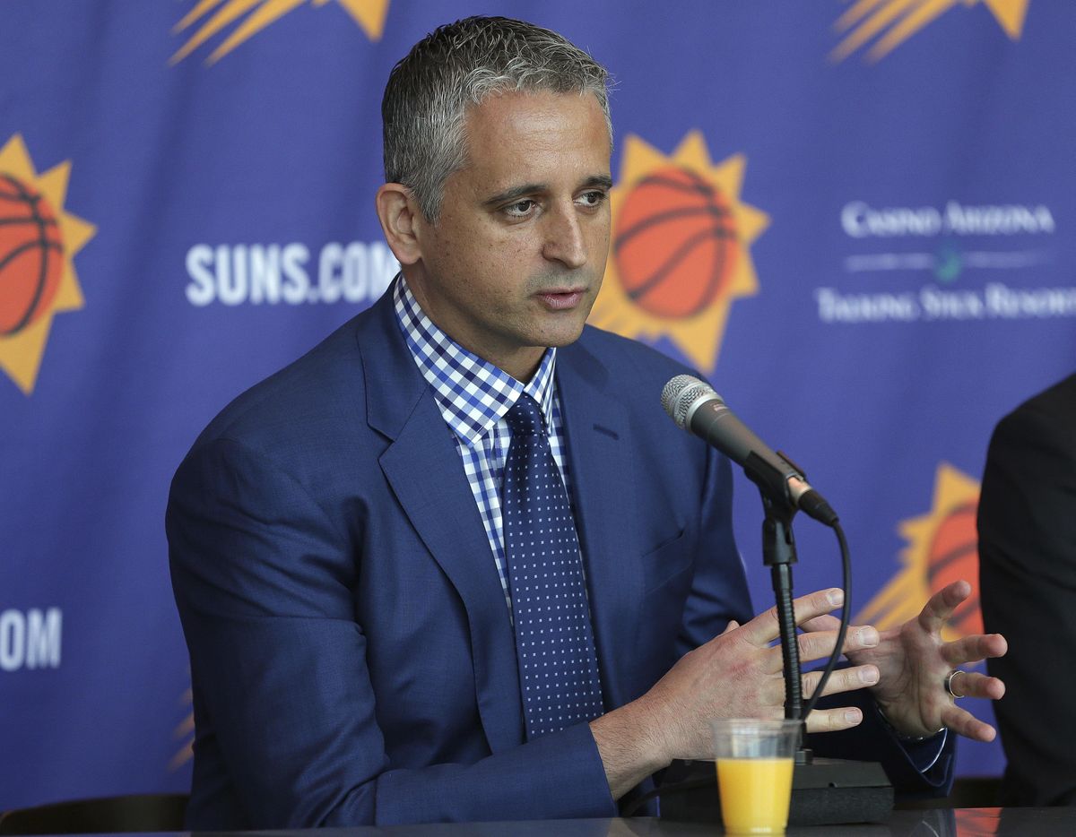 Phoenix Suns head coach Igor Kokoskov speaks to the media Monday, May 14, 2018, in Phoenix. Kokoskov will oversee a vastly improved team after they compiled the worst record in the NBA last season. (Matt York / Associated Press)