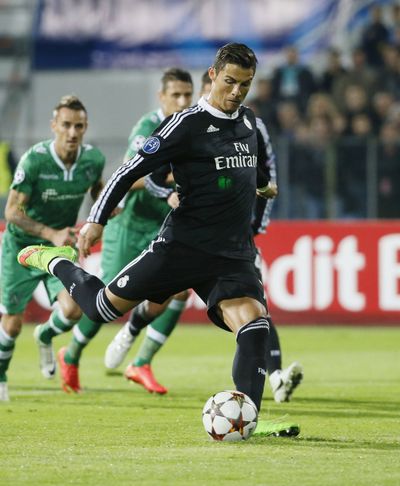 Cristiano Ronaldo scored equalizer on a penalty for Real Madrid. (Associated Press)