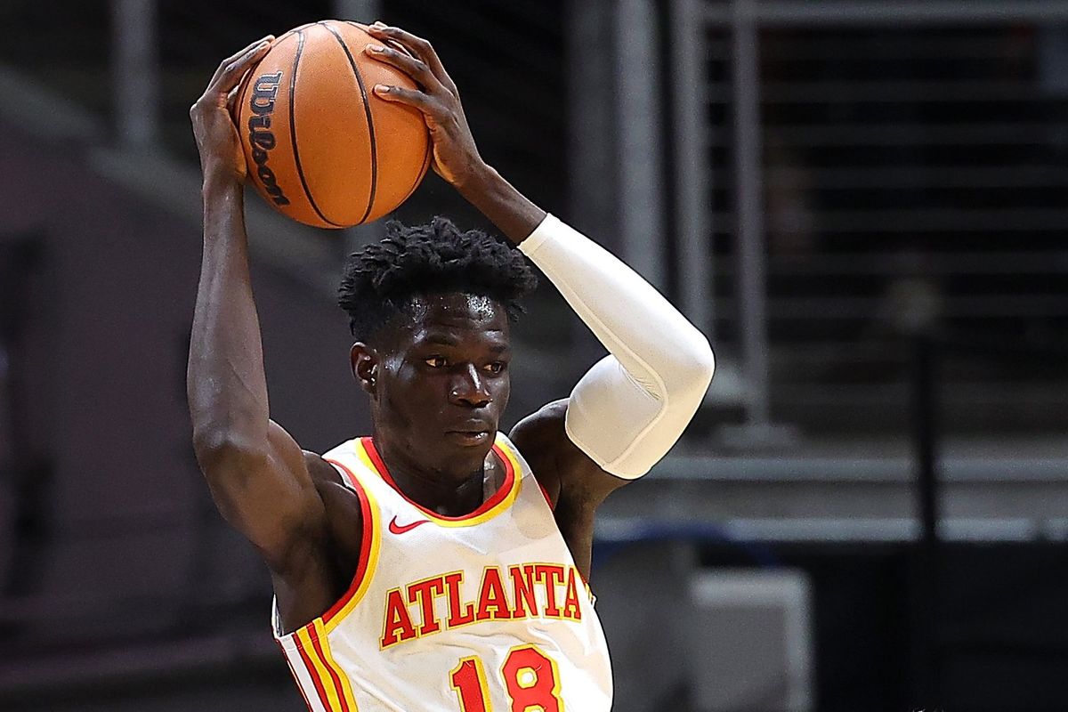 Mouhamed Gueye has logged just eight NBA minutes this season, but the Atlanta Hawks big man loves being in the league.  (Getty Images)