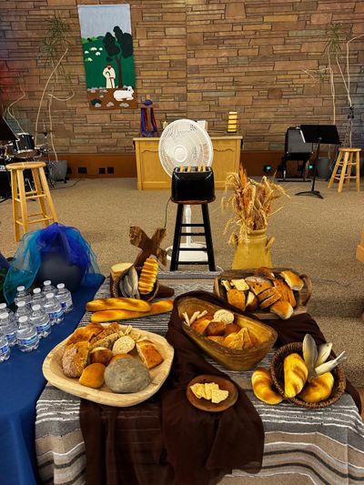 Fowler United Methodist Church shows their offerings during the Lent Food Messages sermon series.  (Courtesy of Fowler United Methodist Church)