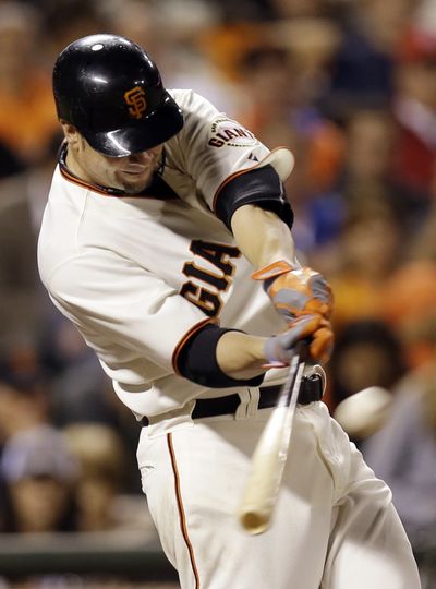 Ryan Vogelsong doubled in the sixth, but it was his solid pitching the Giants liked best. (Associated Press)