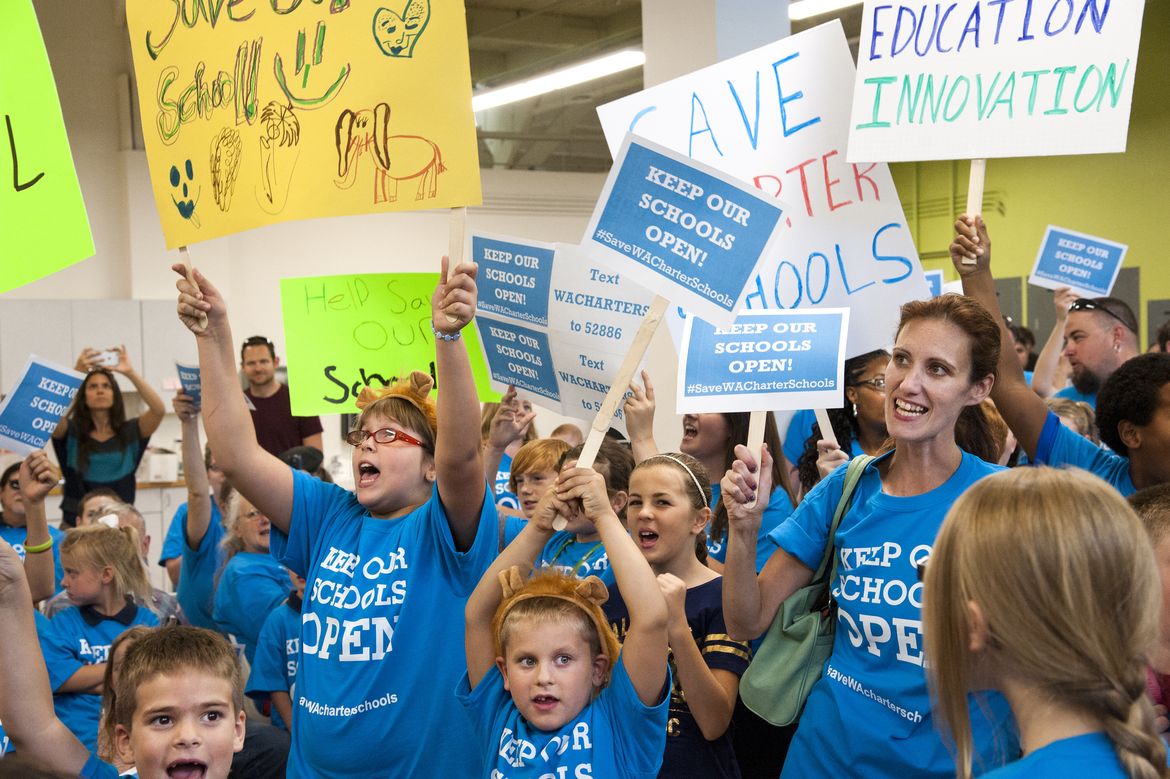 Charter schools supporters rally at Pride Prep The SpokesmanReview