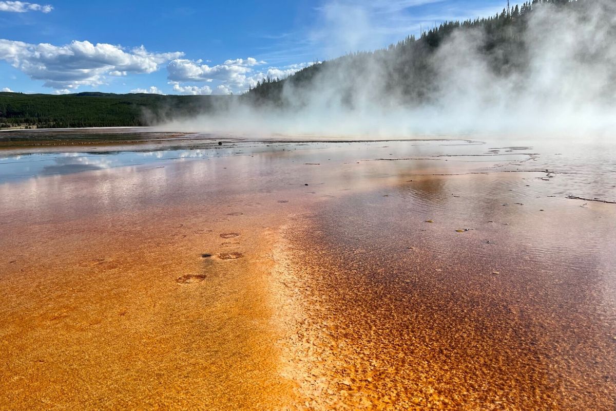 Grand Prismatic Spring is known for its vibrant hues.  (Jim Allen/For The Spokesman-Review)