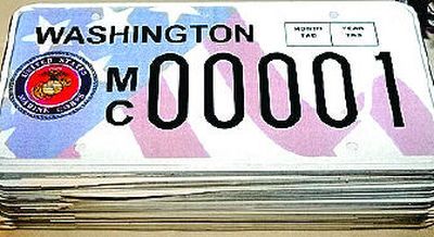 
License plate sales will benefit homeless vets.
 (Rich Roesler / The Spokesman-Review)