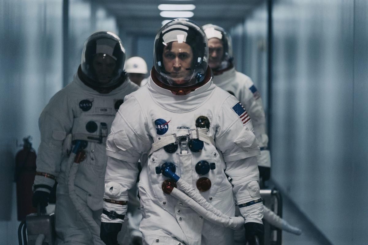 Ryan Gosling is astronaut Neil Armstrong in “First Man.” (Universal)