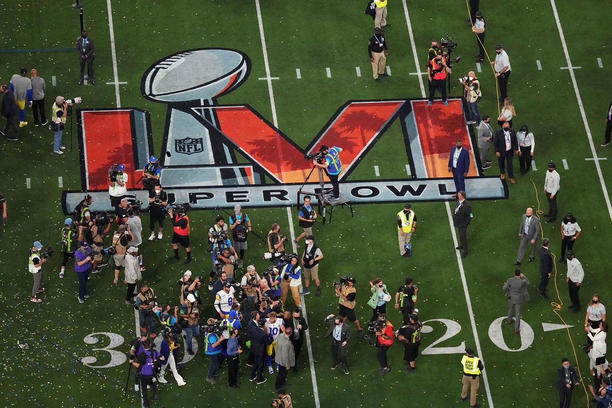 Inglewood, California, USA. 13th Feb, 2022. General view of the field after Super  Bowl 56 LVI NFL football game between the Los Angeles Rams and the  Cincinnati Bengals at SoFi Stadium in